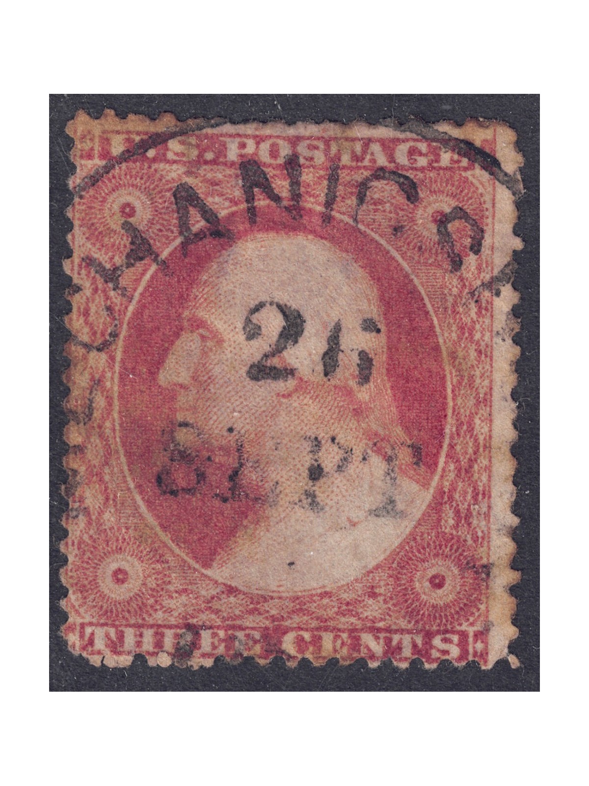 USA 1857 George Washington (3c rosa) us