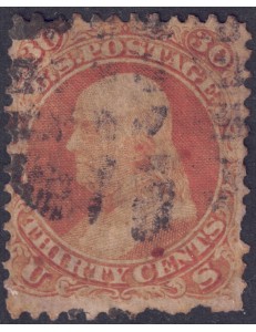 USA 1861 Benjamin Franklin (30c orange) us