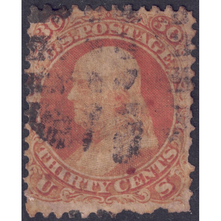 USA 1861 Benjamin Franklin (30c orange) us