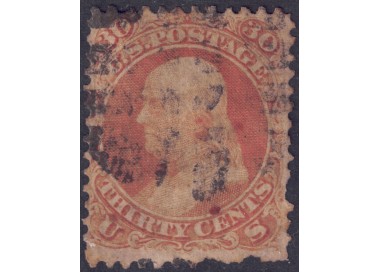 USA 1861 Benjamin Franklin (30c orange) us
