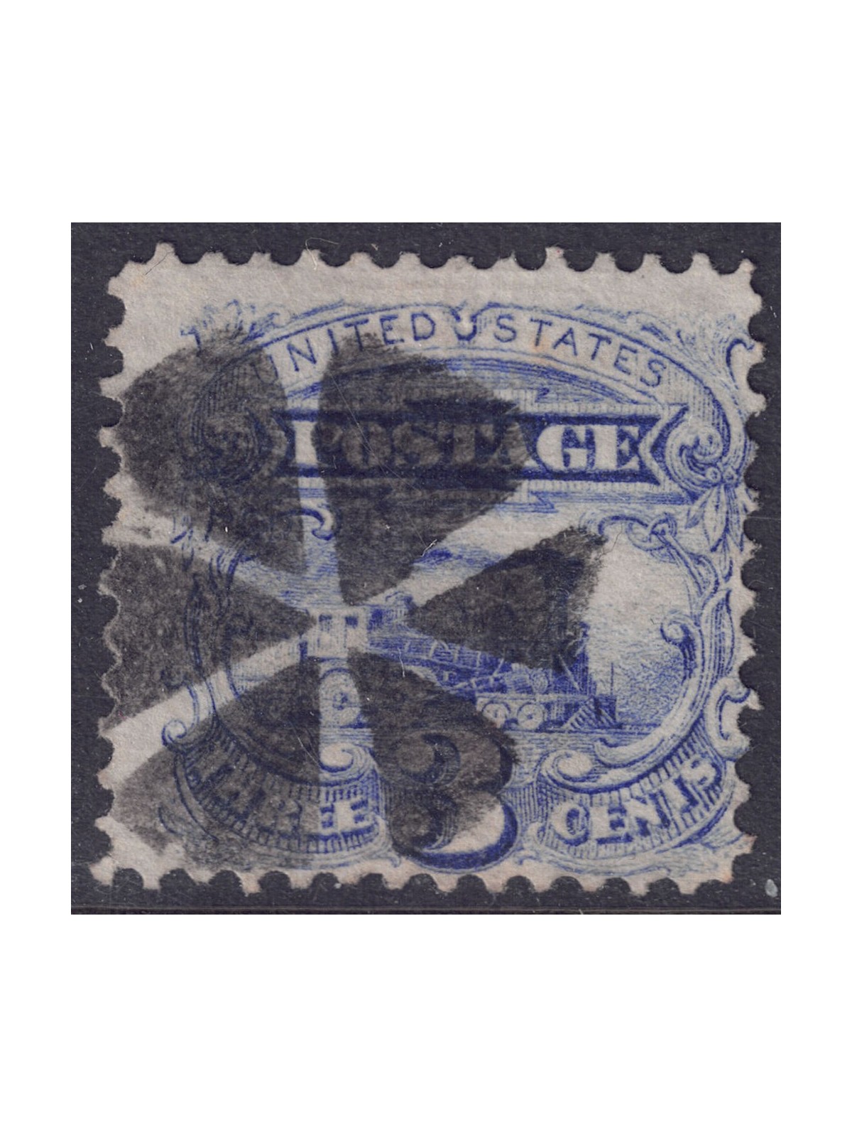 USA 1869 Locomotiva (3c oltremare) us