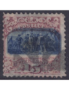 USA 1869 Sbarco di Colombo II tipo (15c bruno e azzurro) us