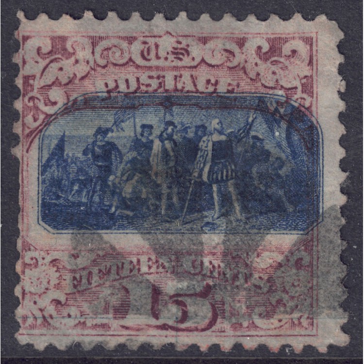 USA 1869 Landing of Columbus II type (15c brown and blue) us