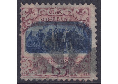 USA 1869 Landing of Columbus II type (15c brown and blue) us