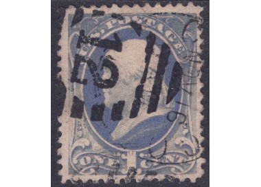 USA 1870 Benjamin Franklin (1c oltremare) us