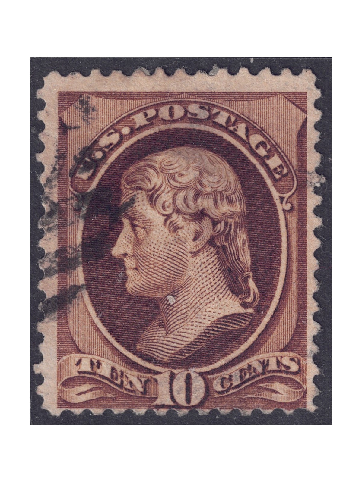 USA 1870 Thomas Jefferson (10c brown) us