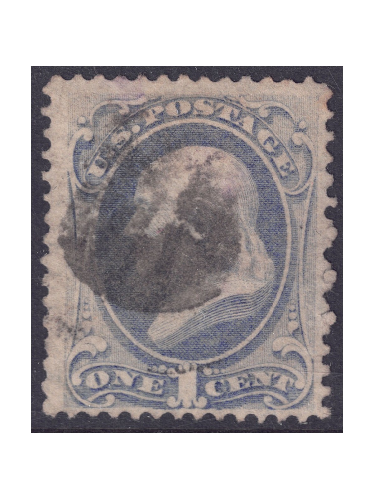 USA 1873 Benjamin Franklin (1c oltremare) us