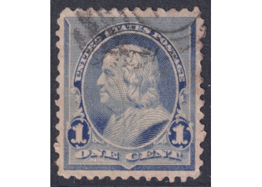 USA 1890 Benjamin Franklin (1c azzurro) us