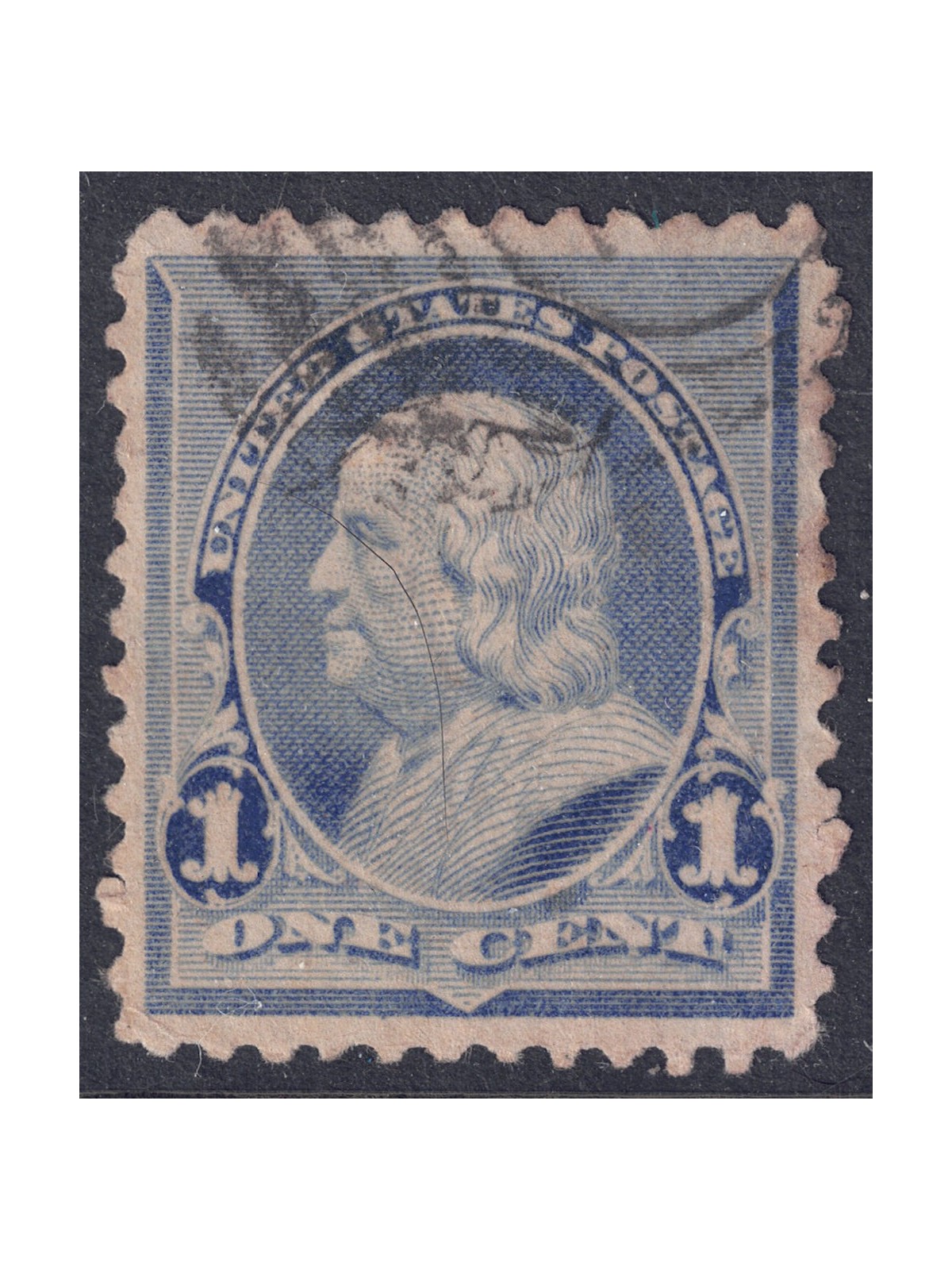USA 1890 Benjamin Franklin (1c azzurro) us