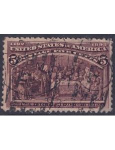 USA 1893 Esposizione Mondiale Colombiana (5c bruno cioccolato)