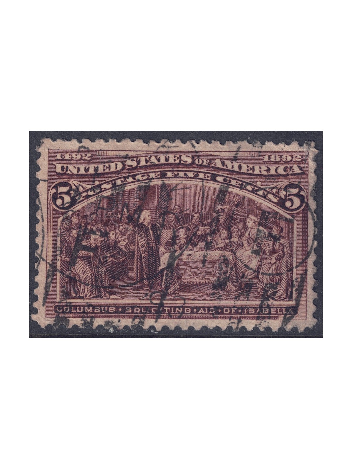 USA 1893 Esposizione Mondiale Colombiana (5c bruno cioccolato)