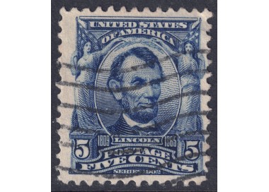 USA 1903 Abraham Lincoln (5c azzurro) us