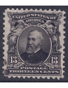 USA 1902 Benjamin Harrison (13c grigio nero) us