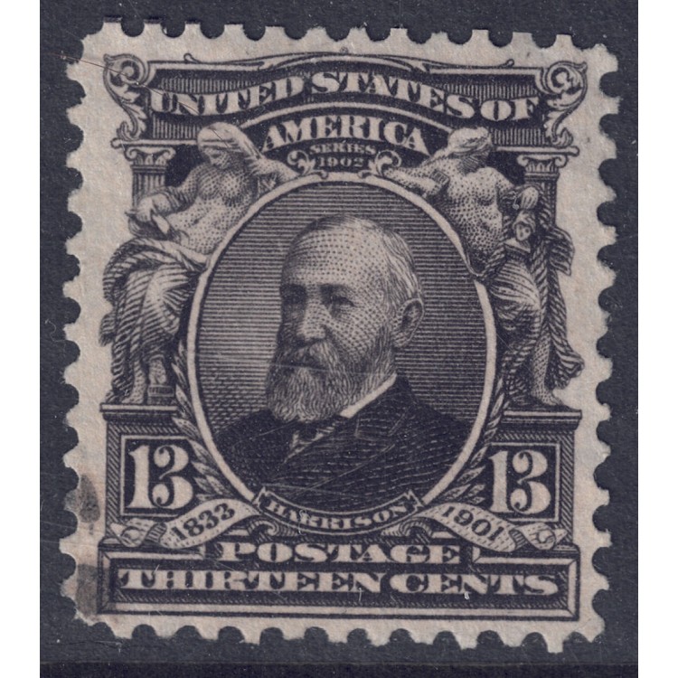USA 1902 Benjamin Harrison (13c grigio nero) us
