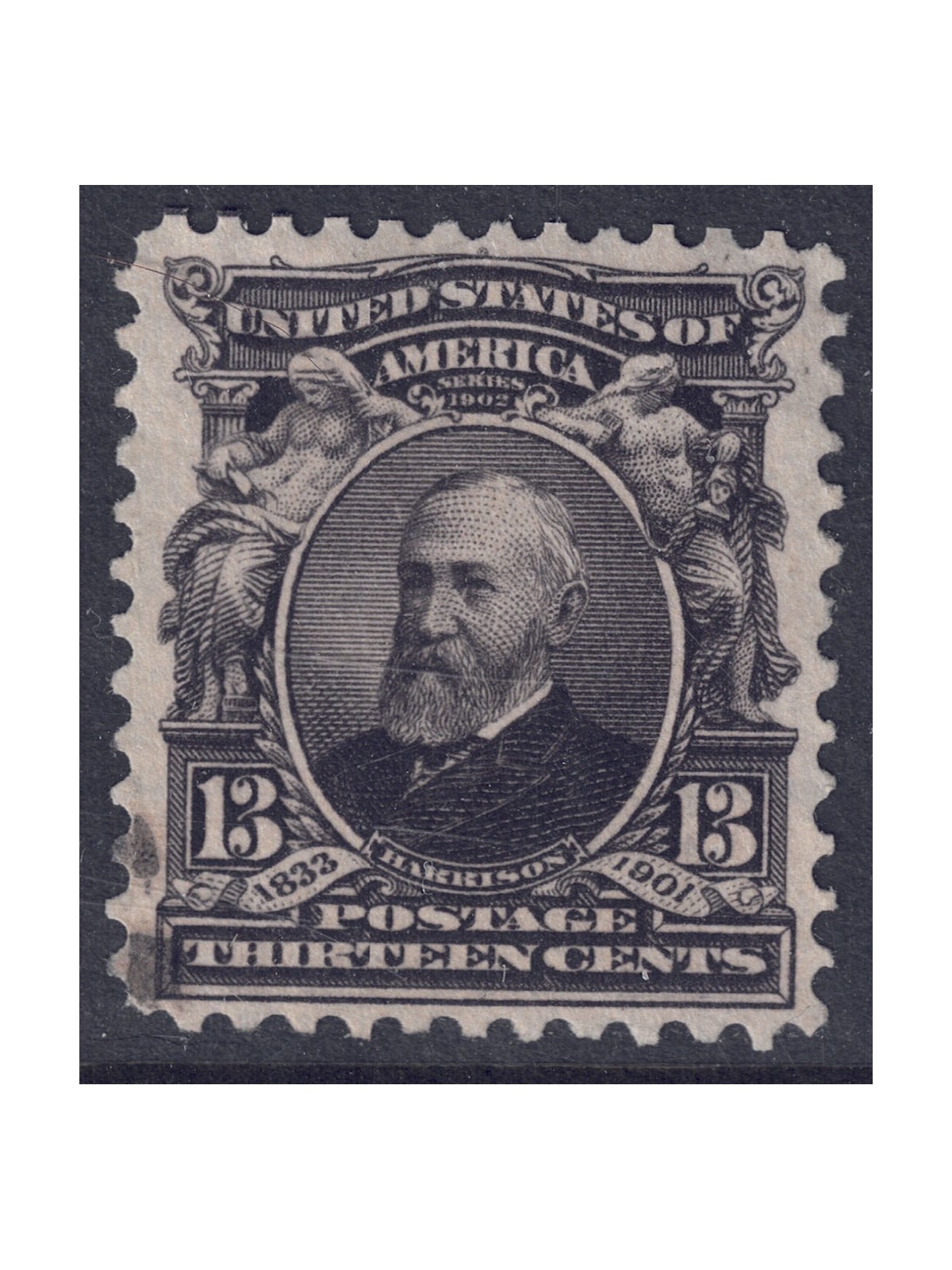 USA 1902 Benjamin Harrison (13c grigio nero) us