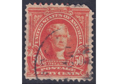 USA 1903 Thomas Jefferson (50c arancio) us