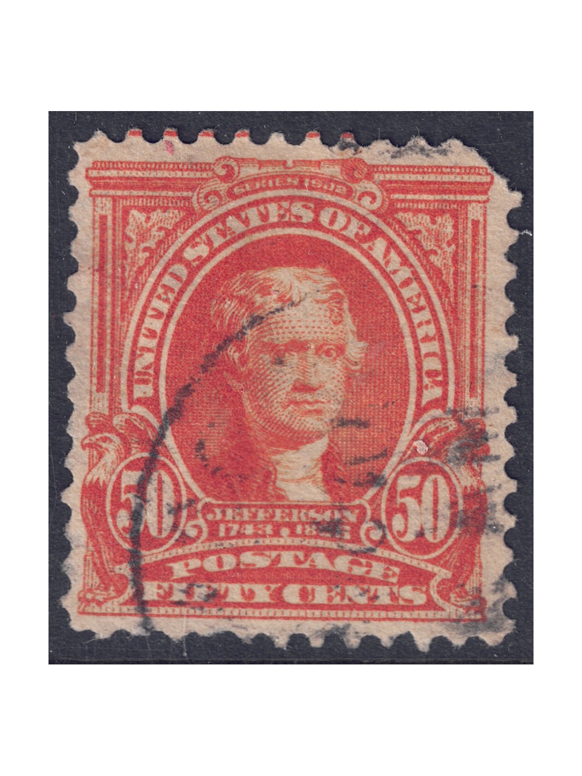 USA 1903 Thomas Jefferson (50c arancio) us