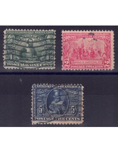 USA 1907 Esposizione di Jamestown 3v us