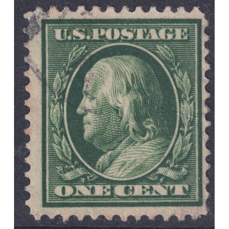 USA 1908 Benjamin Franklin (1c green) us