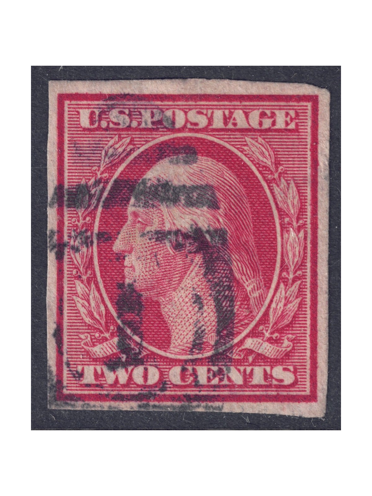 USA 1908 George Washington (2c carminio non dentellato) us