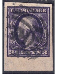 USA 1909 George Washington (3c violetto non dentellato) us