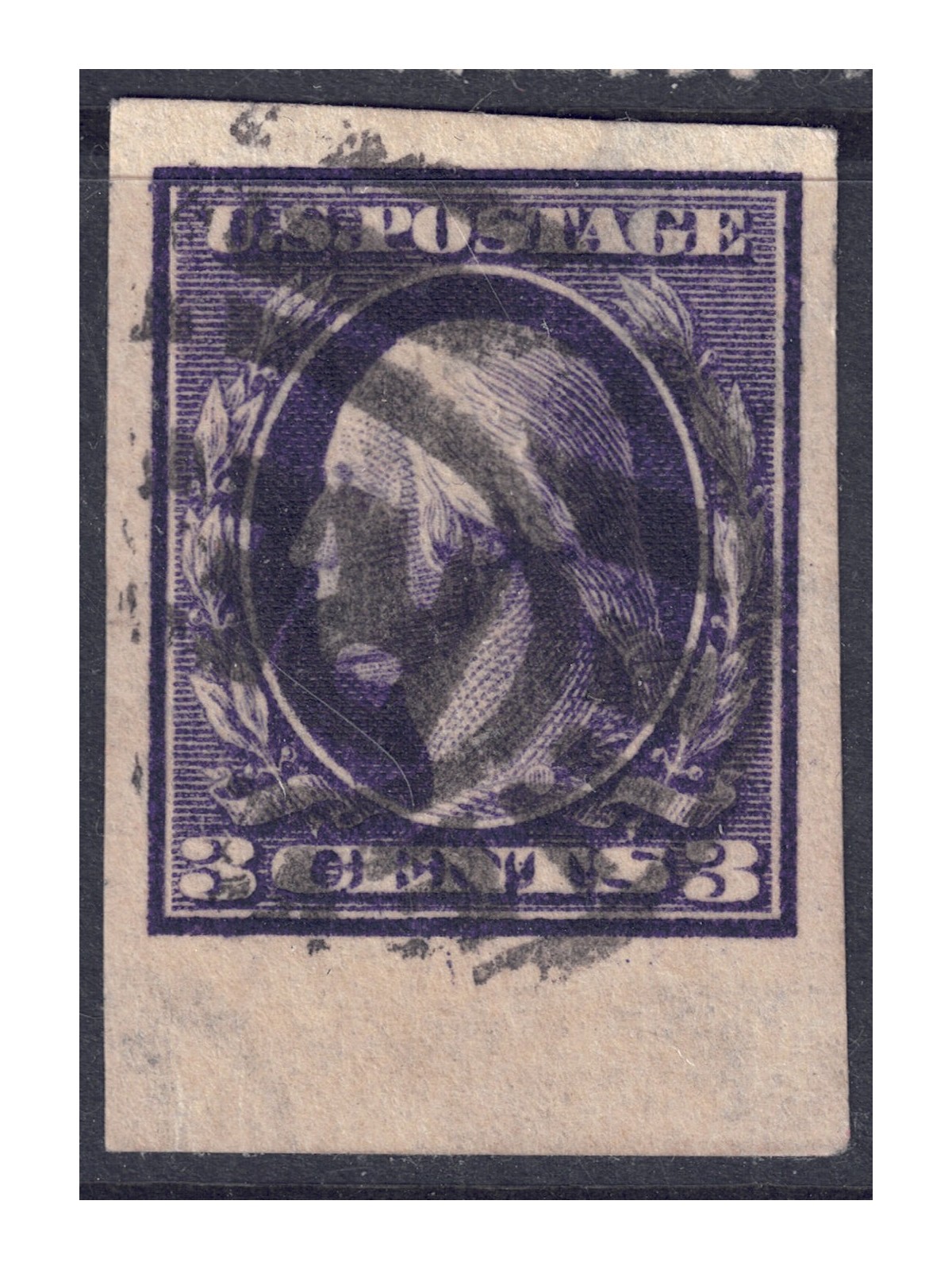 USA 1909 George Washington (3c violet imperforate) us