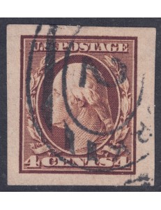 USA 1909 George Washington (4c bruno non dentellato) us