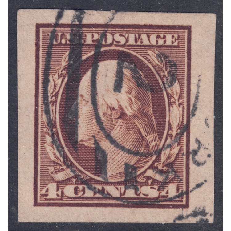 USA 1909 George Washington (4c brown not perforated) us
