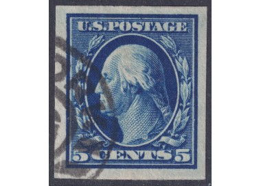 USA 1909 George Washington (5c blue imperforate) us