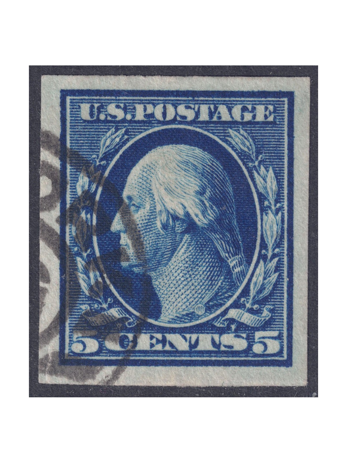USA 1909 George Washington (5c blue imperforate) us