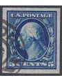 USA 1909 George Washington (5c azzurro non dentellato) us