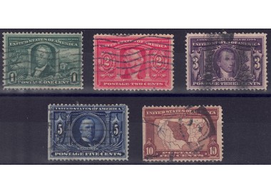 USA 1904 Esposizione Luisiana 5v us