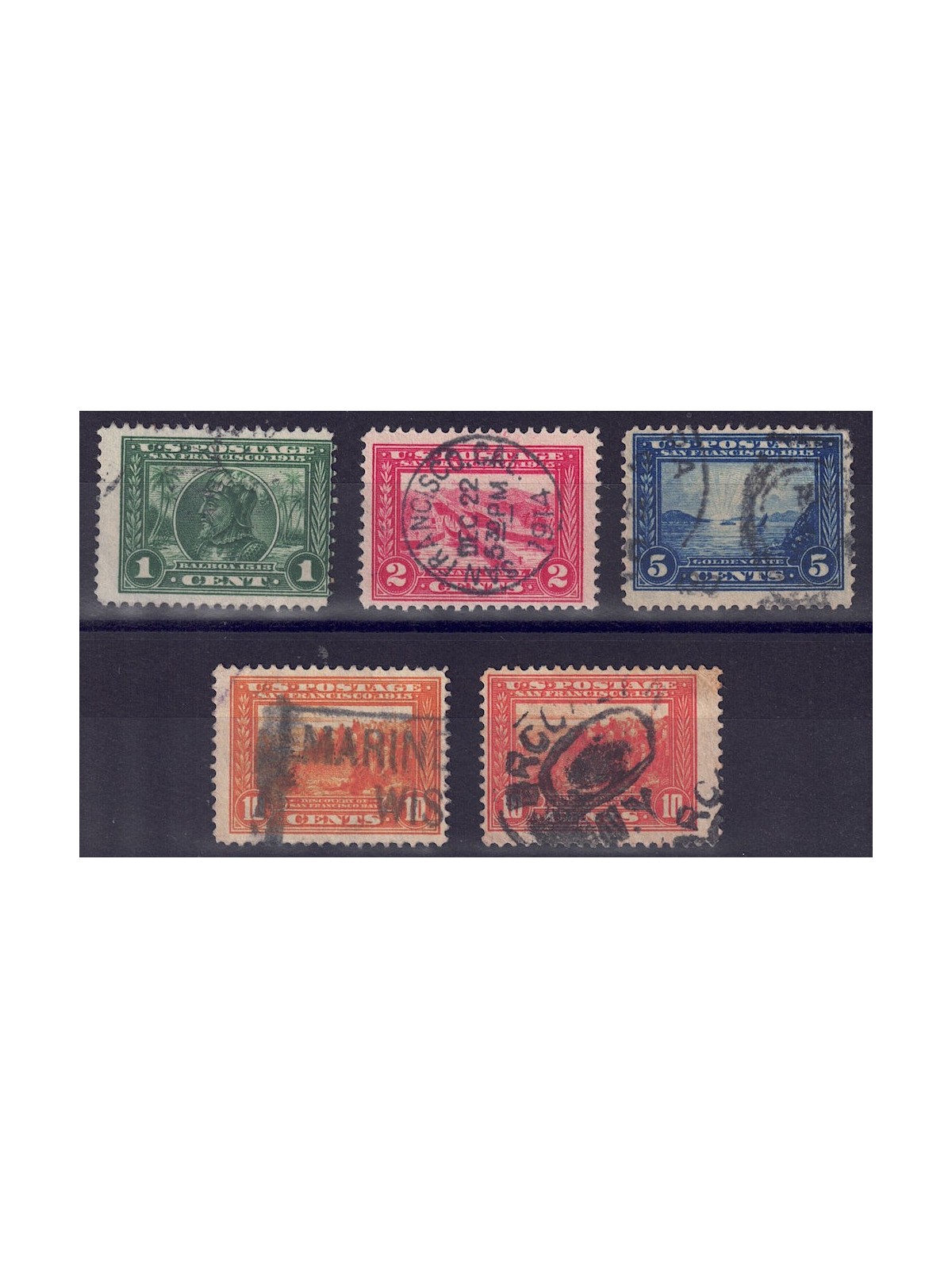 USA 1913 Panama-Pacific Exhibition 5v us