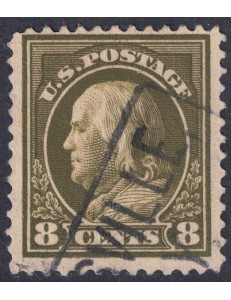 USA 1912 Benjamin Franklin (8c olive green) us