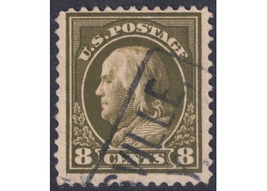 USA 1912 Benjamin Franklin (8c olive green) us