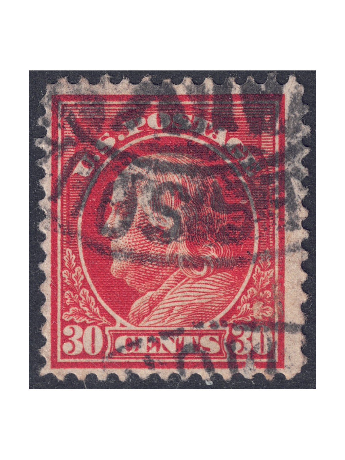 USA 1912 Benjamin Franklin (30c rosso arancio) us