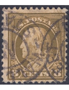 USA 1917 Benjamin Franklin (8c verde oliva) us