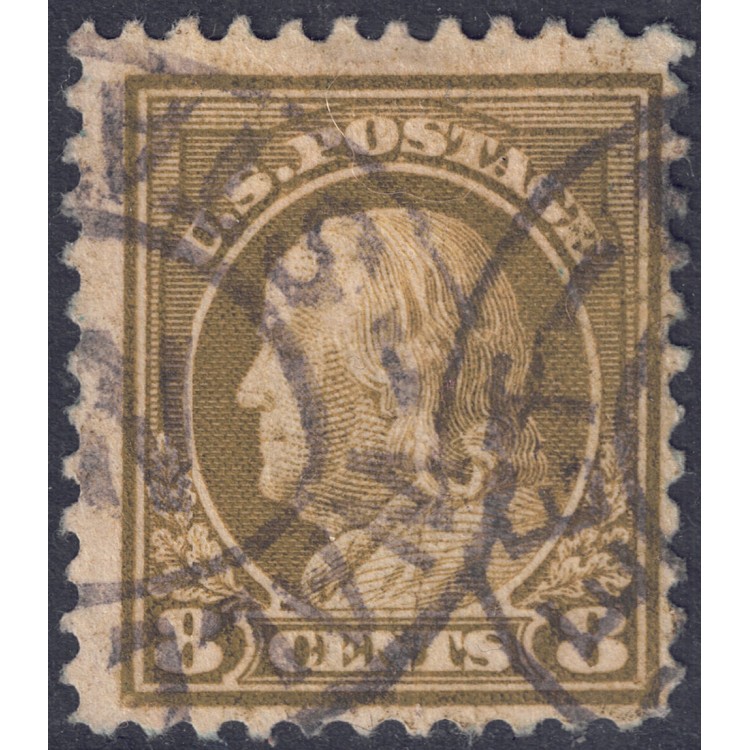 USA 1917 Benjamin Franklin (8c verde oliva) us