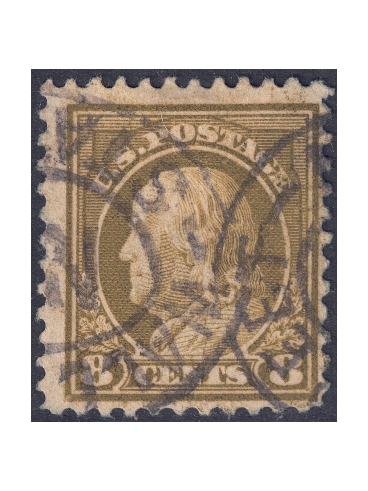 USA 1917 Benjamin Franklin (8c olive green) us