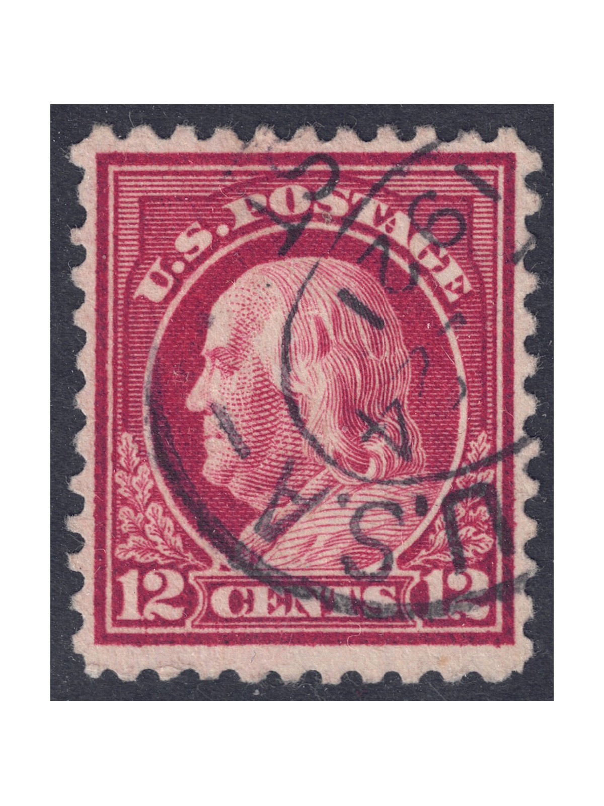 USA 1917 Benjamin Franklin (12c lilac brown) us