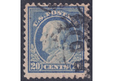 USA 1917 Benjamin Franklin (20c azzurro) us