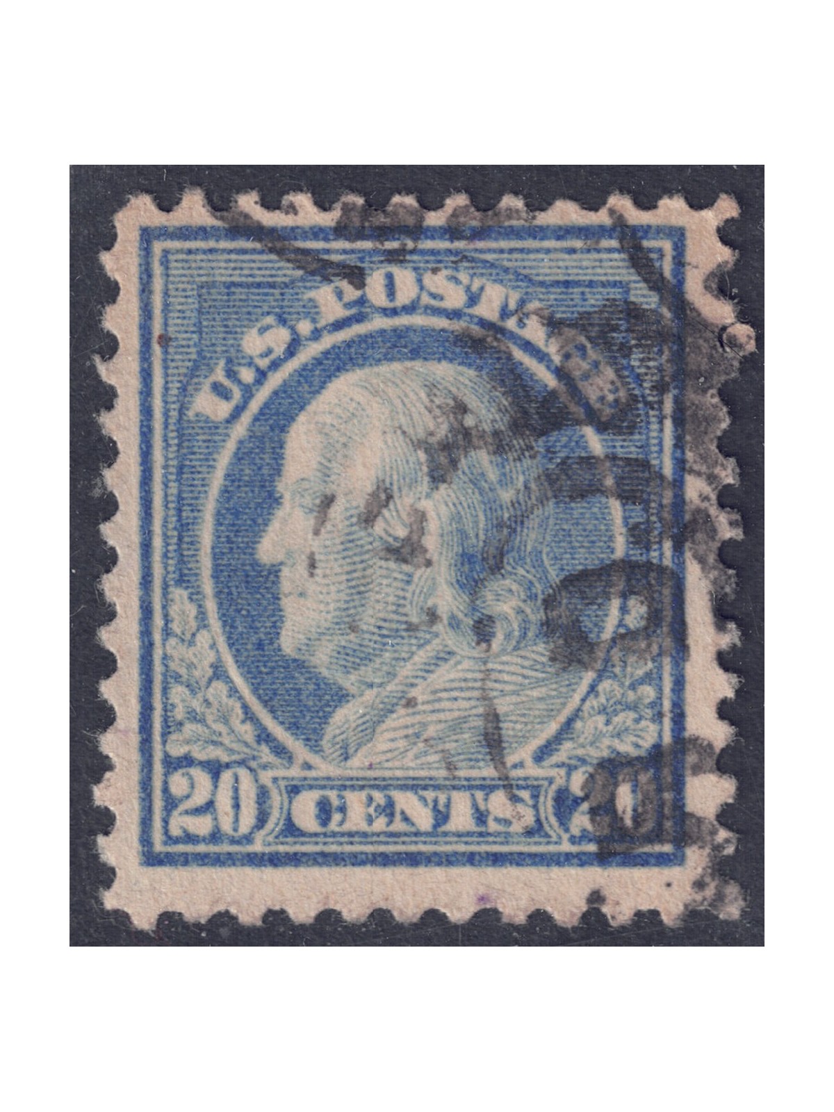 USA 1917 Benjamin Franklin (20c azzurro) us