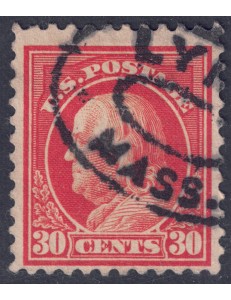 USA 1917 Benjamin Franklin (30c rosso arancio) us