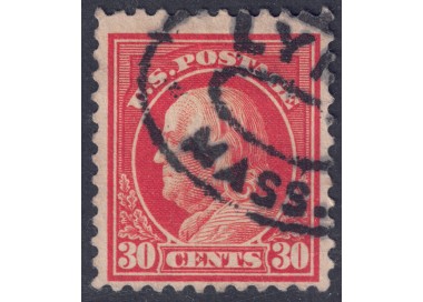 USA 1917 Benjamin Franklin (30c Orange Red) us
