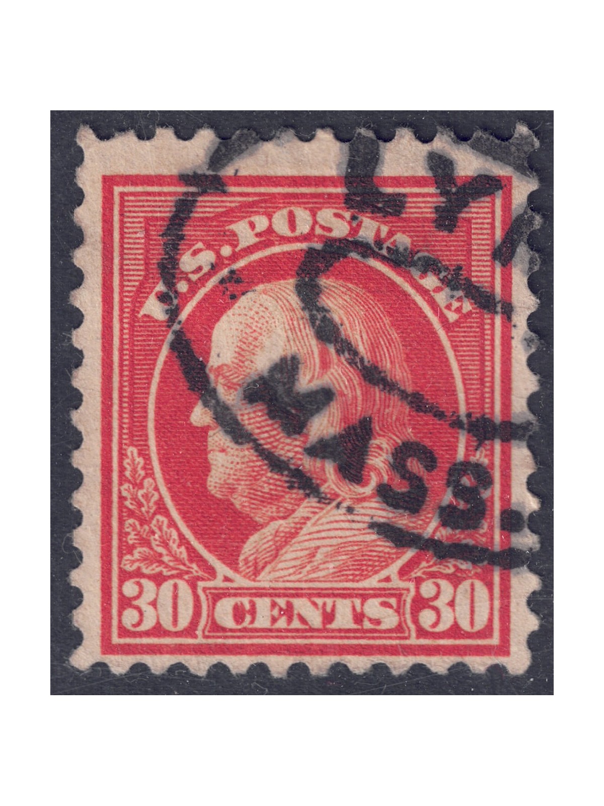 USA 1917 Benjamin Franklin (30c Orange Red) us