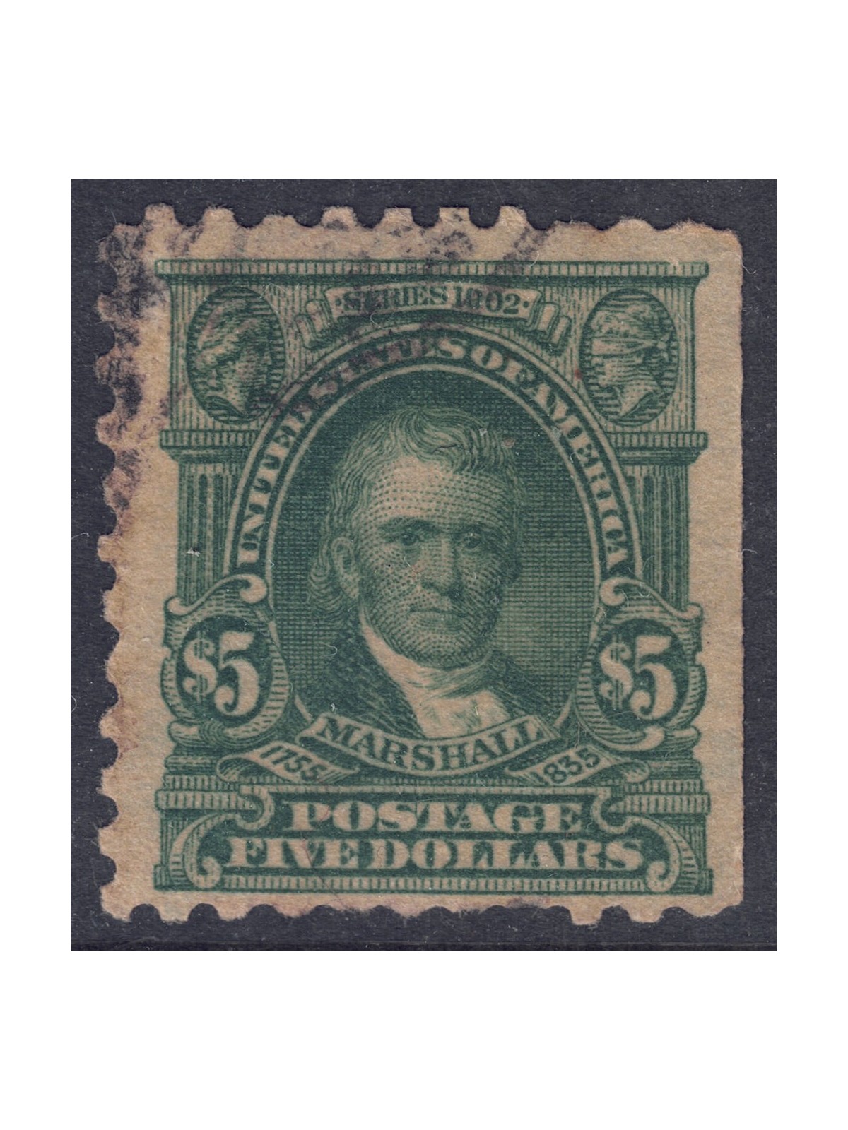 USA 1917 John Marshall ($5 green) us