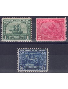 USA 1920 Sbarco dei Padri Pellegrini 3v MNH**