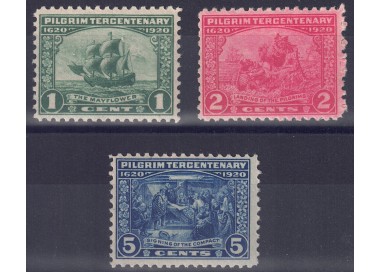 USA 1920 Landing of the Pilgrim Fathers 3v MNH**
