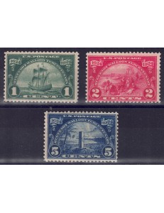 USA 1924 Sbarco degli Ugonotti e dei Valloni 3v MNH**