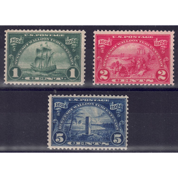 USA 1924 Sbarco degli Ugonotti e dei Valloni 3v MNH**